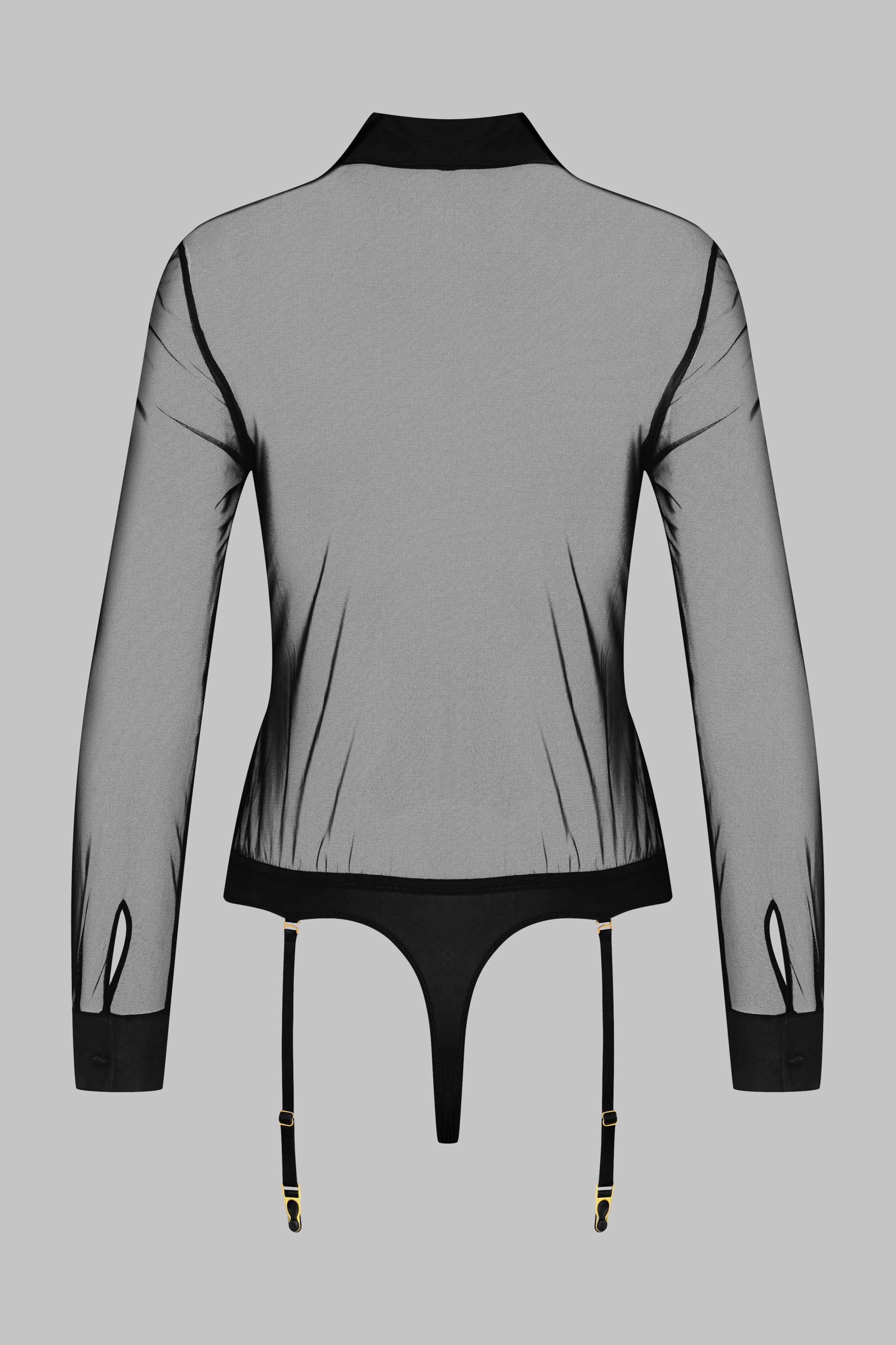 Bodysuit shirt shape with suspenders - Madame Rêve